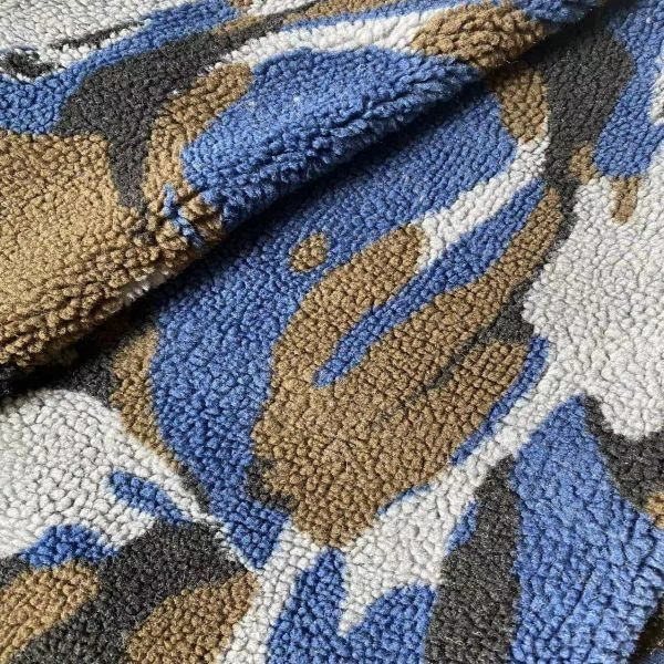 100% Polyester Jacquard Sherpa Fabric